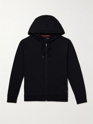 Grosgrain-Trimmed Cotton-Jersey Zip-Up Hoodie Grosgrain-Trimmed Cotton-Jersey Zip-Up Hoodie