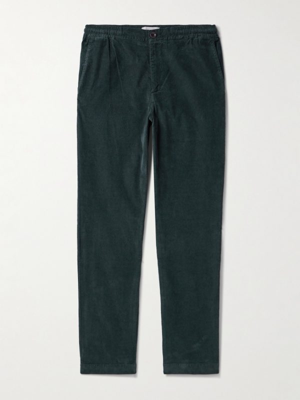 Straight-Leg Garment-Dyed Stretch Organic Cotton-Needlecord Trousers Straight-Leg Garment-Dyed Stretch Organic Cotton-Needlecord Trousers