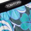 Floral-Print Velvet-Trimmed Stretch-Silk Satin Boxer Shorts - CU Floral-Print Velvet-Trimmed Stretch-Silk Satin Boxer Shorts - CU