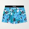 Floral-Print Velvet-Trimmed Stretch-Silk Satin Boxer Shorts Floral-Print Velvet-Trimmed Stretch-Silk Satin Boxer Shorts