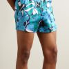 Floral-Print Velvet-Trimmed Stretch-Silk Satin Boxer Shorts - OU Floral-Print Velvet-Trimmed Stretch-Silk Satin Boxer Shorts - OU