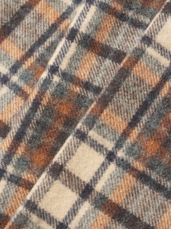 Fringed Checked Cashmere Scarf - CU Fringed Checked Cashmere Scarf - CU