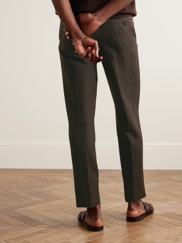Trofeo Slim-Fit Wool and Linen-Blend Suit Trousers - BK