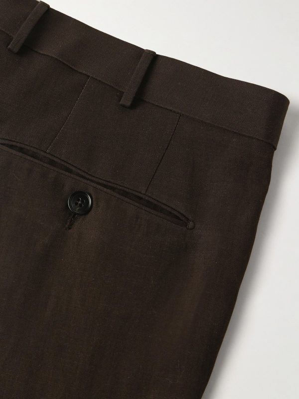Trofeo Slim-Fit Wool and Linen-Blend Suit Trousers - CU