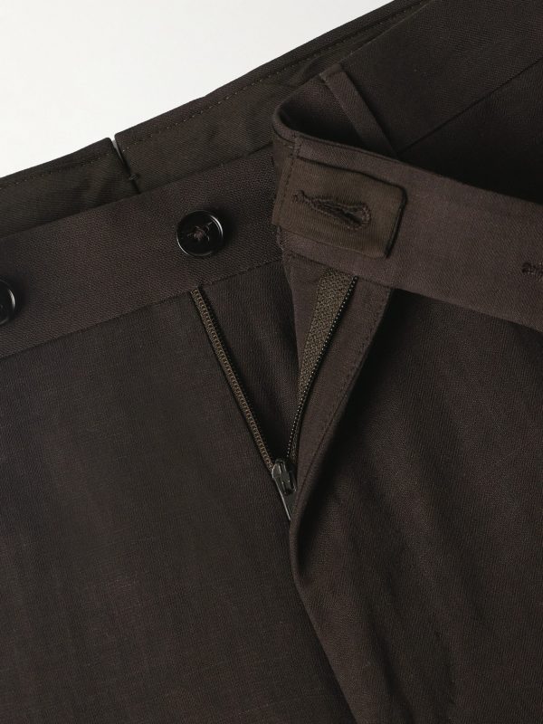Trofeo Slim-Fit Wool and Linen-Blend Suit Trousers - E1