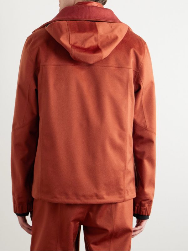 Convertible Leather-Trimmed Cashmere Down Hooded Ski Jacket - BK Convertible Leather-Trimmed Cashmere Down Hooded Ski Jacket - BK