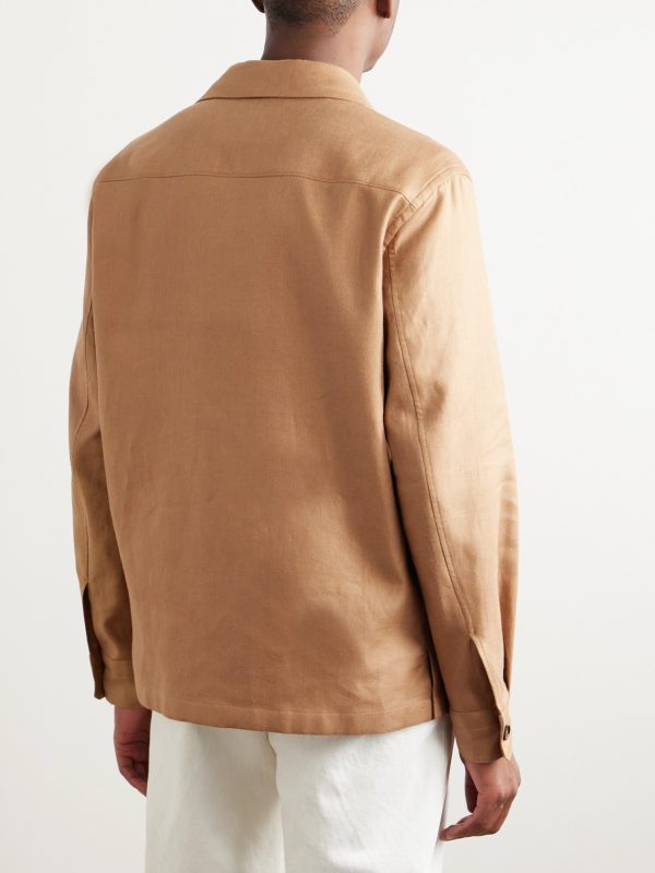 Linen-Canvas Overshirt - BK Linen-Canvas Overshirt - BK