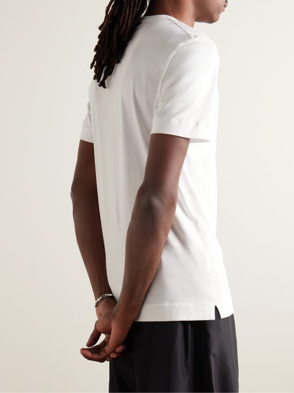 Slim-Fit Logo-Embroidered Cotton-Jersey T-Shirt - BK Slim-Fit Logo-Embroidered Cotton-Jersey T-Shirt - BK