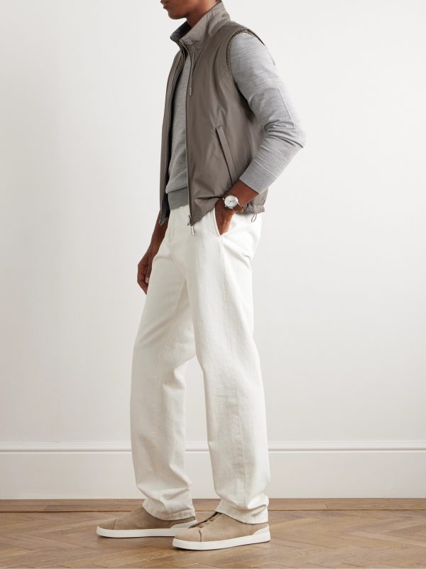 Reversible Shell and Cashmere, Cotton and Silk-Blend Gilet - OU