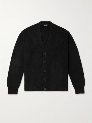 Ribbed Oasi Cashmere and Cotton-Blend Cardigan Ribbed Oasi Cashmere and Cotton-Blend Cardigan