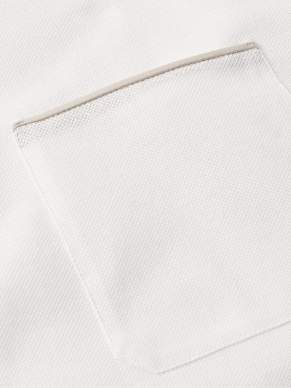 Slim-Fit Nubuck-Trimmed Cotton-Piqué Polo Shirt - CU