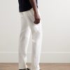 Slim-Fit Straight-Leg Cotton-Twill Trousers - BK Slim-Fit Straight-Leg Cotton-Twill Trousers - BK