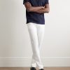 Slim-Fit Straight-Leg Cotton-Twill Trousers - OU Slim-Fit Straight-Leg Cotton-Twill Trousers - OU