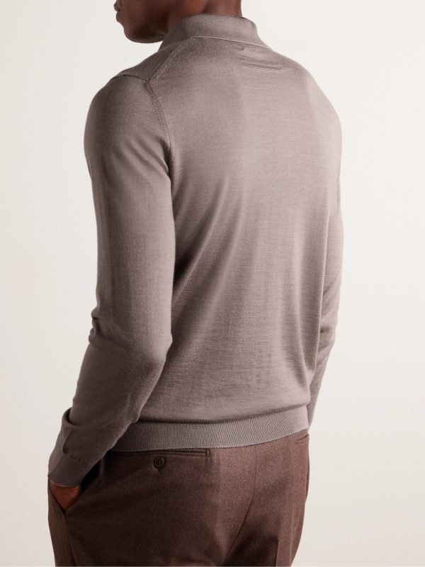 Cashmere and Silk-Blend Polo Shirt - BK Cashmere and Silk-Blend Polo Shirt - BK