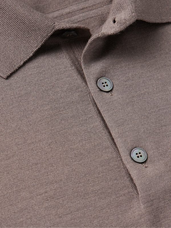 Cashmere and Silk-Blend Polo Shirt - CU Cashmere and Silk-Blend Polo Shirt - CU