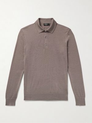 Cashmere and Silk-Blend Polo Shirt Cashmere and Silk-Blend Polo Shirt