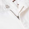 Leather-Trimmed Straight-Leg Jeans - E1 Leather-Trimmed Straight-Leg Jeans - E1