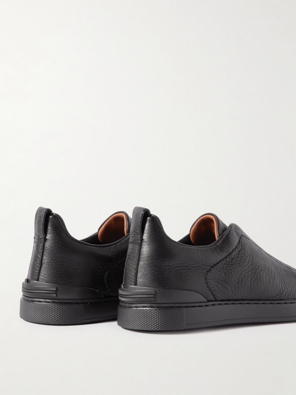 Triple Stitch™ Full-Grain Deerskin Slip-On Sneakers - BK Triple Stitch™ Full-Grain Deerskin Slip-On Sneakers - BK