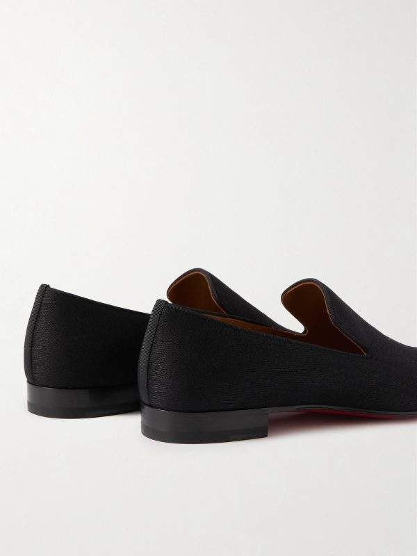 Dandelion Grosgrain-Trimmed Wool Loafers - BK Dandelion Grosgrain-Trimmed Wool Loafers - BK