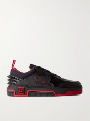 Astroloubi Spiked Leather, Suede and Mesh Sneakers Astroloubi Spiked Leather, Suede and Mesh Sneakers