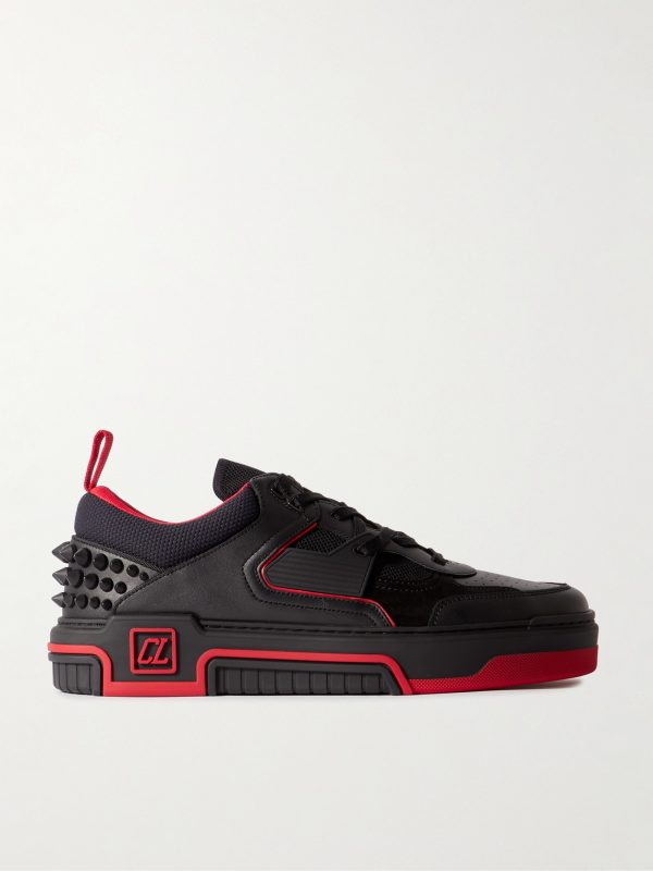 Astroloubi Spiked Leather, Suede and Mesh Sneakers Astroloubi Spiked Leather, Suede and Mesh Sneakers