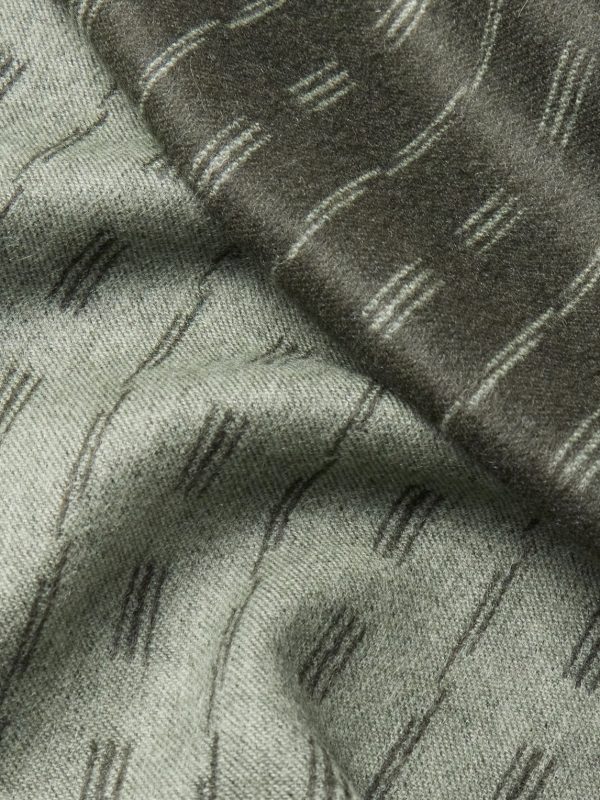 Fringed Cashmere-Jacquard Scarf - CU Fringed Cashmere-Jacquard Scarf - CU