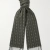 Fringed Cashmere-Jacquard Scarf Fringed Cashmere-Jacquard Scarf