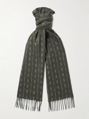 Fringed Cashmere-Jacquard Scarf Fringed Cashmere-Jacquard Scarf
