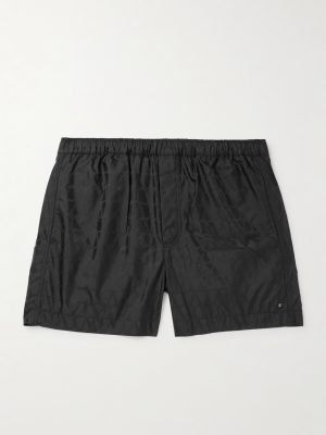 Straight-Leg Mid-Length Logo-Jacquard Swim Shorts Straight-Leg Mid-Length Logo-Jacquard Swim Shorts