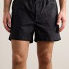 Straight-Leg Mid-Length Logo-Jacquard Swim Shorts - OU Straight-Leg Mid-Length Logo-Jacquard Swim Shorts - OU