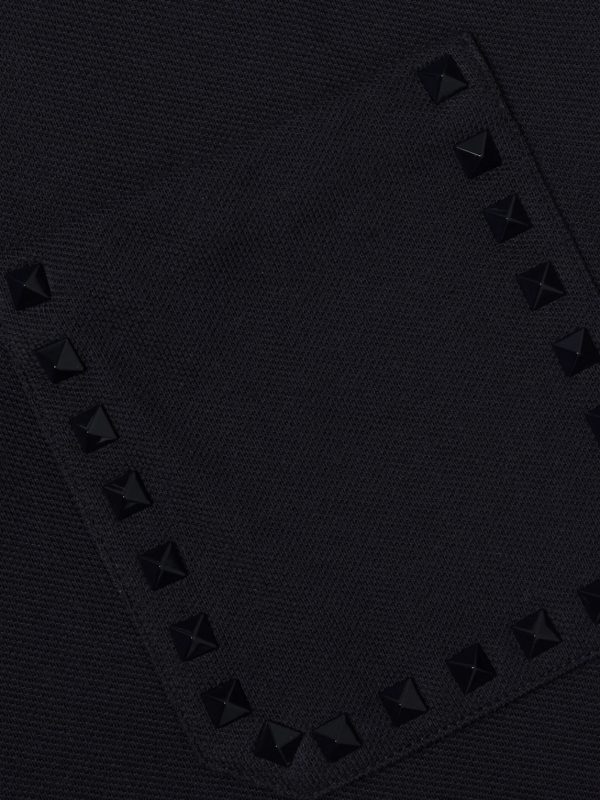 Rockstud Embellished Cotton-Piqué Polo Shirt - CU Rockstud Embellished Cotton-Piqué Polo Shirt - CU