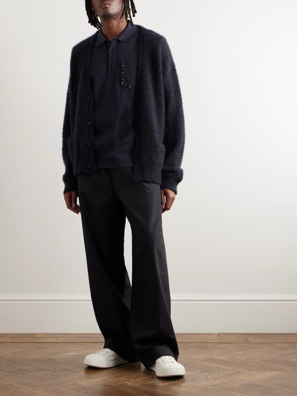 Rockstud Embellished Cotton-Piqué Polo Shirt - OU Rockstud Embellished Cotton-Piqué Polo Shirt - OU