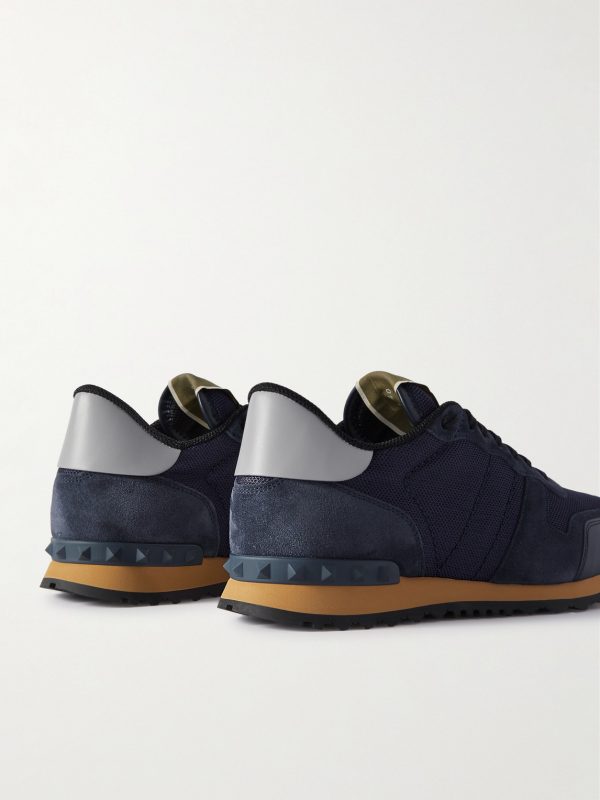Rockrunner Suede, Leather and Mesh Sneakers - BK Rockrunner Suede, Leather and Mesh Sneakers - BK