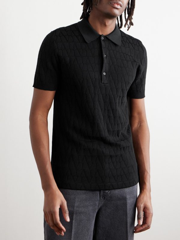 Toile Iconograph Logo-Jacquard Cotton-Blend Polo Shirt - FR Toile Iconograph Logo-Jacquard Cotton-Blend Polo Shirt - FR