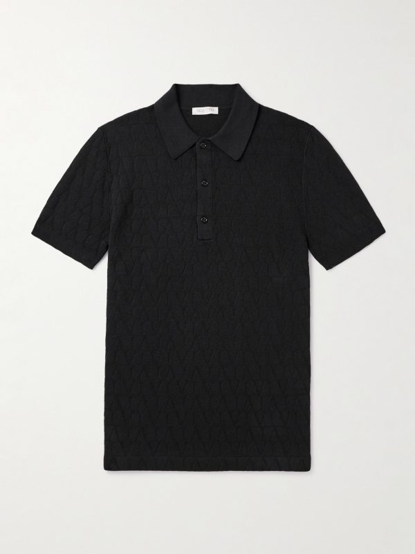 Toile Iconograph Logo-Jacquard Cotton-Blend Polo Shirt Toile Iconograph Logo-Jacquard Cotton-Blend Polo Shirt