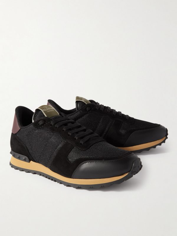Rockrunner Suede, Leather and Mesh Sneakers - FR