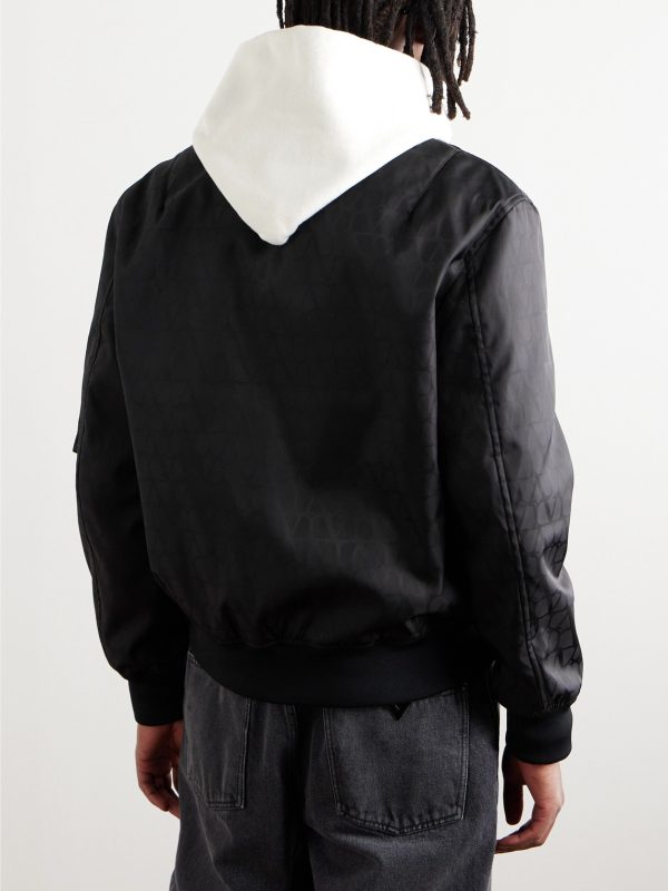 Toile Iconograph Logo-Jacquard Shell Bomber Jacket - BK