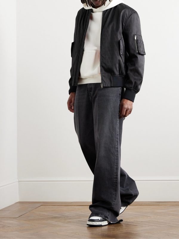 Toile Iconograph Logo-Jacquard Shell Bomber Jacket - OU