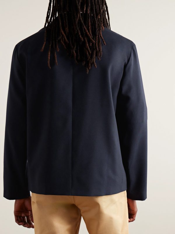 Unstructured Wool Blazer - BK Unstructured Wool Blazer - BK