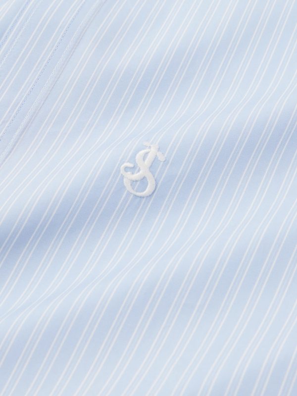 Thursday Logo-Embroidered Striped Cotton-Poplin Shirt - CU Thursday Logo-Embroidered Striped Cotton-Poplin Shirt - CU
