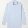 Thursday Logo-Embroidered Striped Cotton-Poplin Shirt Thursday Logo-Embroidered Striped Cotton-Poplin Shirt