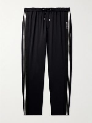 Slim-Fit Tapered Striped Grosgrain-Trimmed Wool-Blend Gabardine Sweatpants Slim-Fit Tapered Striped Grosgrain-Trimmed Wool-Blend Gabardine Sweatpants