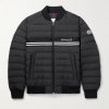 Striped Quilted Shell Down Bomber Jacket Striped Quilted Shell Down Bomber Jacket
