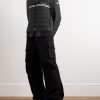 Striped Quilted Shell Down Bomber Jacket - OU Striped Quilted Shell Down Bomber Jacket - OU