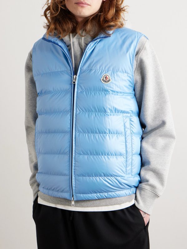 Logo-Appliquéd Quilted Shell Hooded Down Gilet - FR Logo-Appliquéd Quilted Shell Hooded Down Gilet - FR
