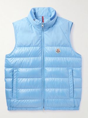 Logo-Appliquéd Quilted Shell Hooded Down Gilet Logo-Appliquéd Quilted Shell Hooded Down Gilet