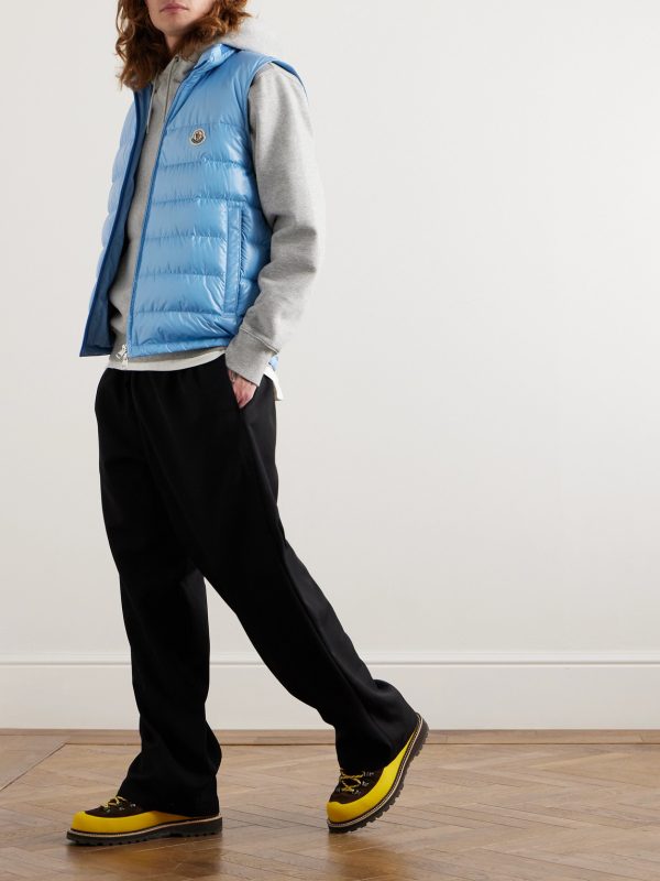 Logo-Appliquéd Quilted Shell Hooded Down Gilet - OU Logo-Appliquéd Quilted Shell Hooded Down Gilet - OU