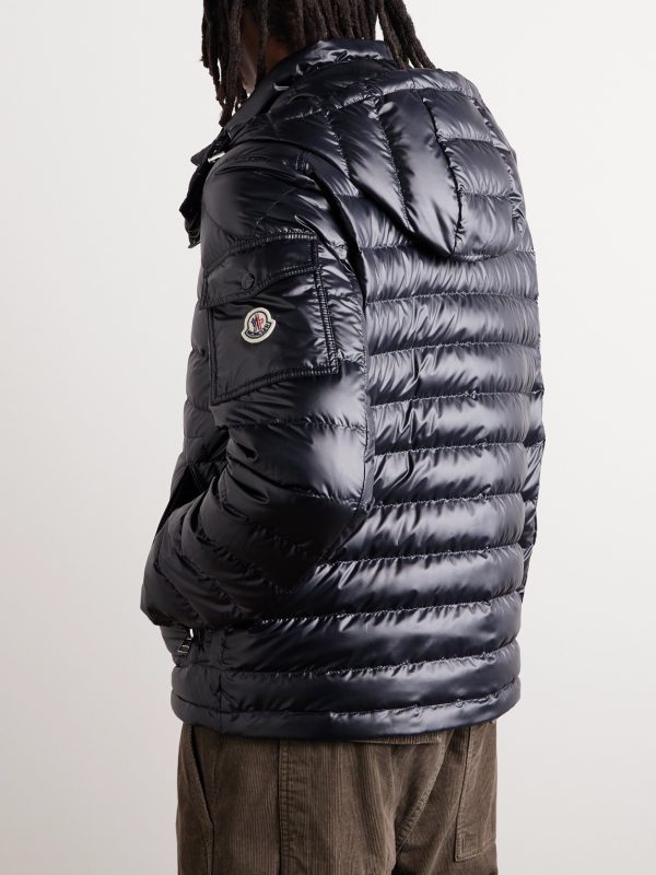 Logo-Appliquéd Quilted Shell Down Hooded Jacket - BK Logo-Appliquéd Quilted Shell Down Hooded Jacket - BK