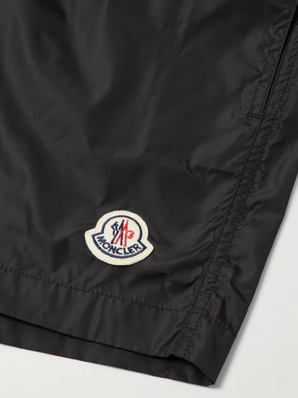 Slim-Fit Mid-Length Logo-Appliquéd Swim Shorts - E1