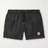 Slim-Fit Mid-Length Logo-Appliquéd Swim Shorts